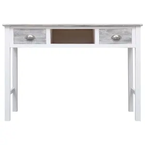 Berkfield Writing Desk Grey 110x45x76 cm Wood