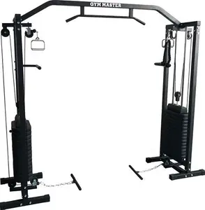 GYM MASTER 180Kg Cable Crossover Machine With Upgraded Swivel Pulleys And Pull Up Chinning Bar - Black