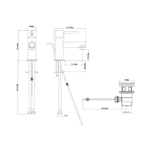 GoodHome Lazu Mini Basin Mono mixer Tap