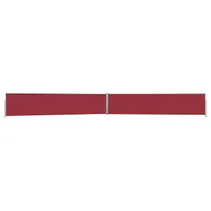 Berkfield Patio Retractable Side Awning 170x1200 cm Red