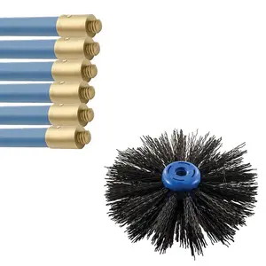 Bailey Drain Chimney Flue Cleaning Set 6x Drain Rods BAI1600 16" Brush BAIZ5689