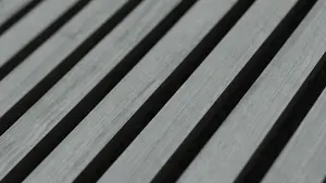 Rich Grey Acoustic slat wood wall panel