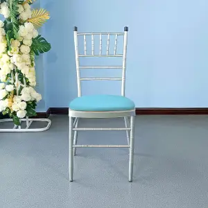 Baby Blue Spandex Chair Pad Cover - Pack of 1