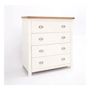 Lovere 4 Drawer Chest of Drawers Chrome Cup Handle