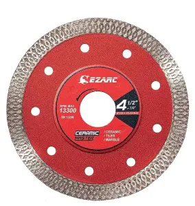 EZARC 115mm 22.2 bore thin tile cutting diamond disc mesh segment fast cut 2 pack