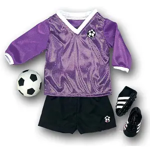 Sophia's by Teamson Kids Doll Soccer Outfit 6-Piece Set with Ball for 18" Dolls