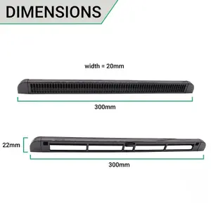 EAI Trickle Window Slot Vent Easy Fitting Inside & Out  - 290mm - 2328mm²EA - Black