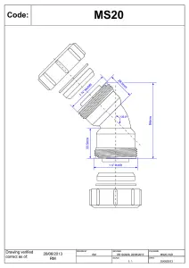 McAlpine MS20 1.25" 135 degree Multifit Bend