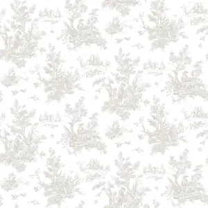 Galerie Abby Rose 4 Taupe Toile Smooth Wallpaper