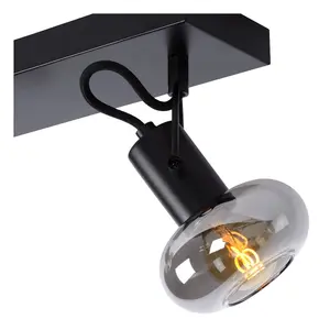 Lucide Madee Modern Twin Ceiling Spotlight - 2xE14 - Black