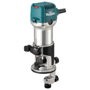 Makita RT0702CX4 240V 1/4" Router Laminate Trimmer with Guide Plunge Base Makpac