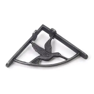 Oakcrafts -Pair of Antique Cast Iron Hummingbird Shelf Brackets - 155mm x 155mm