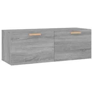 Berkfield Wall Cabinet Grey Sonoma 100x36.5x35 cm Engineered Wood