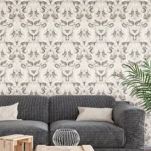 Galerie Bazaar Beige Black Menagerie Smooth Wallpaper