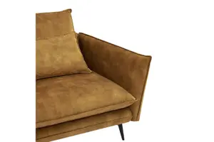 Savoy 3 Seater Velvet Sofa With Left Hand Chaise, Gold Velvet