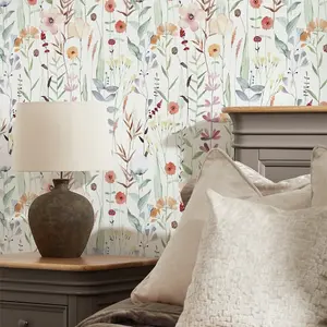 Pretty Flowers Wallpaper In Multicoloured