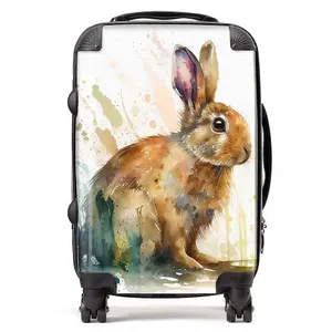 Rabbit Splash Watercolour Suitcase - Cabin