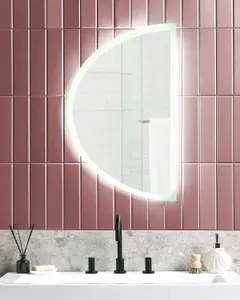 LED Bathroom Mirror BEZONS Silver