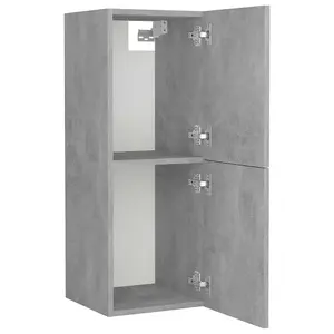 Berkfield Bathroom Cabinet Concrete Grey 30x30x80 cm Engineered Wood