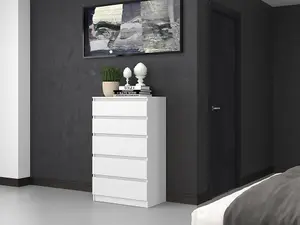 M5 Malwa Chest of Drawers White