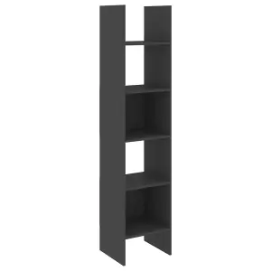 Berkfield Book Cabinet Grey 40x35x180 cm Engineered Wood