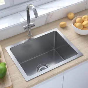 Berkfield Handmade Kitchen Sink Stainless Steel