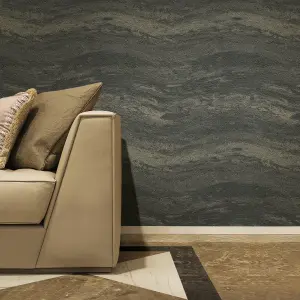 Rasch  Onyx Charcoal Wallpaper