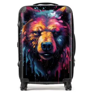 Splashart Bear Face Suitcase - Medium