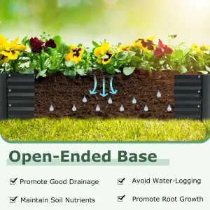 Costway Outdoor Mini Greenhouse w/ Roll-up Zipper Doors & Raised Garden Bed 127 x 95 x 93 cm