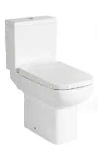 Cooke & Lewis Fabienne Alpine white Close-coupled Toilet with White urea seat Soft close seat & Close coupled cistern