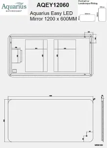 Aquarius Easy LED Mirror 1200 x 600MM