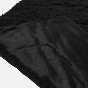 Brentfords Sherpa Pet Soft Animal Throw Over Blanket, Black - 75 x 110cm