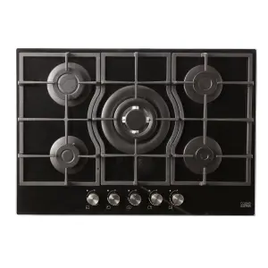 Cooke & Lewis CLGOGUIT5 75cm Gas Hob - Black