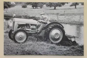 Garden Market Place Ferguson TE20 Tractor Driven by Harry Ferguson Canvas Picture Print