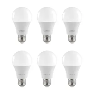 Luceco 6PC Warm White Energy Saving Light Bulb 5.8W 470lm E27