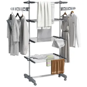 Stainless Steel Standard Drying Rack Silver/Black