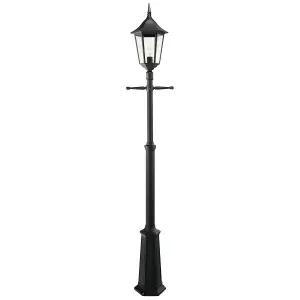 Elstead Valencia Grande 1 Light Outdoor Post Signal Lantern Black IP54, E27