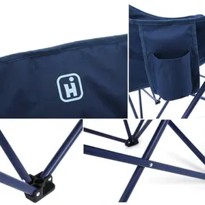 Hi-Gear Vegas Double Foldable Camping Chair with Storage Pocket/Drink Holders