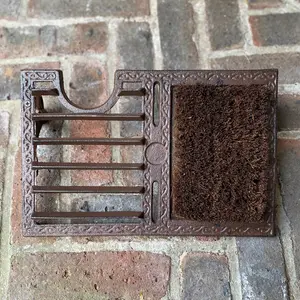 Vintage Style Cast Iron Boot Brush & Shoe Scraper