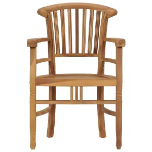 Berkfield Garden Chairs 2 pcs Solid Teak Wood