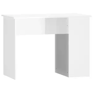 Berkfield Desk High Gloss White 100x55x75 Engineered Wood