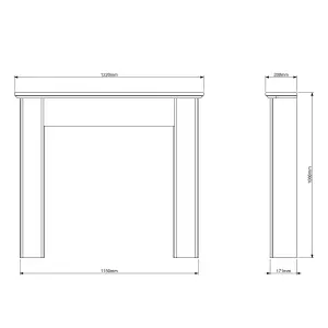 Be Modern Whitburn Stone finish Fire surround