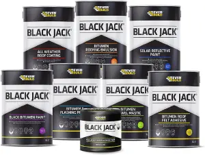 Everbuild Black Jack 903 Bitumen Trowel Mastic Trowellable Bituminous Compound Black 1 Litre