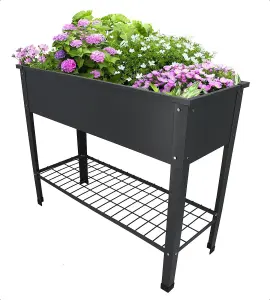 Raised Metal Planter Bed Garden Vegetables Flowers Large 80L