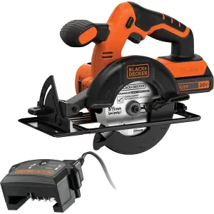 Black+Decker 18V Li-ion POWERCONNECT 140mm Cordless Circular saw (1 x 1.5Ah) - BDCCS18C1-GB