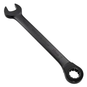 Draper Expert HI-TORQ  Metric Reversible Ratchet Combination Spanner, 17mm, Black 03907