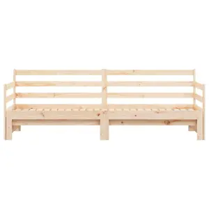 Berkfield Daybed with Trundle 80x200 cm Solid Wood Pine