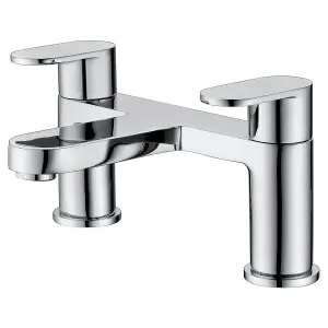 RAK Compact Polished Chrome Modern Bath Filler Mixer Tap Solid Brass