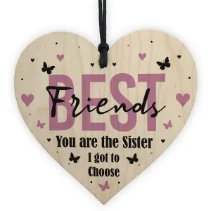 Best Friend Gift Novelty Wood Heart Birthday Christmas Gift For Sister Keepsake