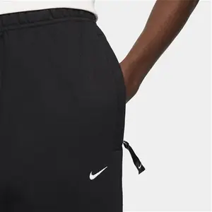 Nike Solo Swoosh Men's Fleece Trousers - Black - Cotton/Polyester